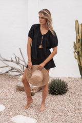 Bonnie Short Sleeve Top - Black