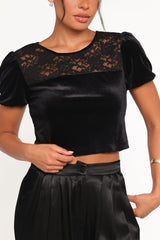 Caitlin Top - Black Velvet