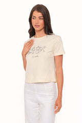 Camelia Graphic Tee - Cream