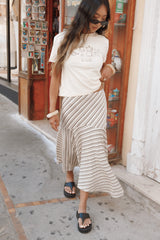 Camelia Graphic Tee - Cream