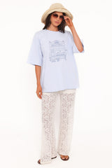 Carmen Graphic Tee - Baby Blue