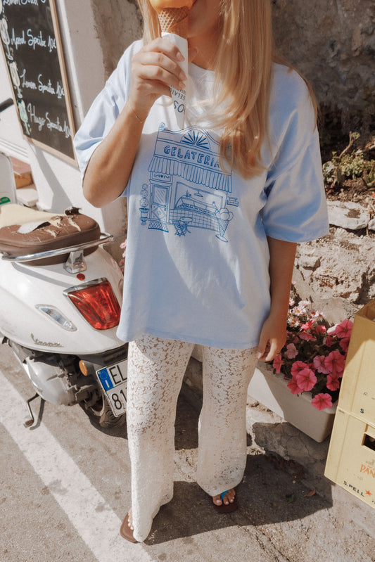 Carmen Graphic Tee - Baby Blue