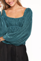 Ceppia Plisse Top - Green