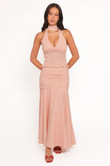 Cinthia Top - Peach Polka Dot
