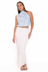 Cinzia One Shoulder Top - Blue