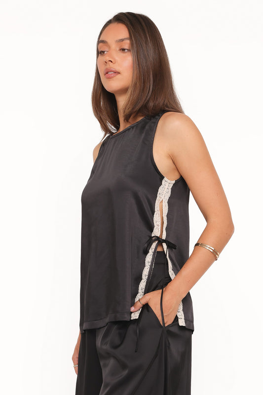 Coleman Side Slit Top - Black