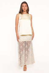 Coleman Side Slit Top - Butter Yellow