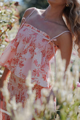 Cosima Baby Doll Top - Rose Pink Floral