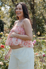 Cosima Baby Doll Top - Rose Pink Floral