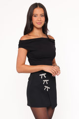 Darina Off Shoulder Top - Black