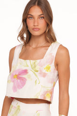 Devlin Top - Pink Garden Floral