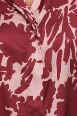 Elysia Shirt - Pink Burgundy