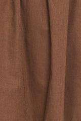 Ember Strapless Tunic Top - Brown
