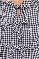 Harper Top - Black Gingham