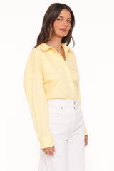 Inez Scallop Shirt - Yellow