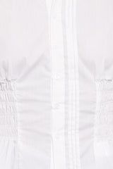 Ione Peplum Shirt - White