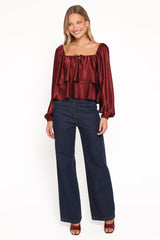 Janina Blouse - Wine