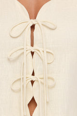 Jensen Scallop Hem Top - Butter Yellow