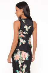 Kelso Top - Black Floral