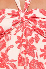 Klara Halter Top - Red Floral