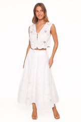 Kye Top - White Broderie