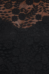 Lettie Lace Ruffle Top - Black