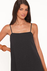 Lexi Top - Black Polkadot