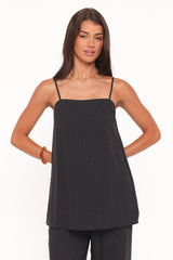 Lexi Top - Black Polkadot