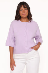 Lilith Knit Top - Lilac