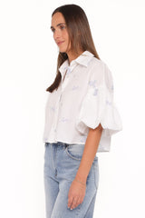 Luneth Button Up Blouse - White