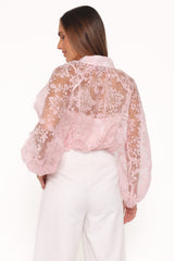 Marni Organza Top - Pink Floral