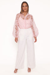 Marni Organza Top - Pink Floral