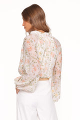 Marni Top - White Multi Floral