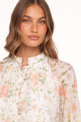 Marni Top - White Multi Floral