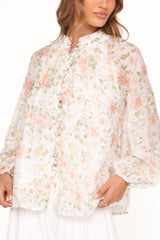 Marni Top - White Multi Floral