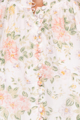 Marni Top - White Multi Floral