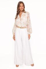 Marni Top - White Multi Floral
