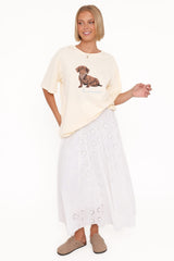 Petite Saucisse Tee - Cream