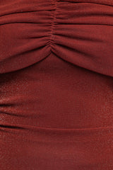Raya Off Shoulder Top - Merlot