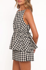 Rory Top - Black Gingham