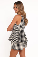 Rory Top - Black Gingham