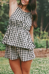 Rory Top - Black Gingham