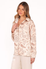 Rosalie Shirt - Brown Paisley