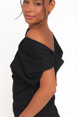 Selma Knit Top - Black