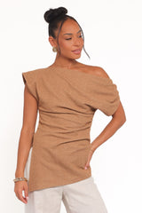 Selma Knit Top - Brown