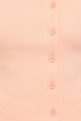Tatum Asymmetrical Knit Top - Coral