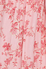 Tyler Tie Shoulder Top - Rose Pink Floral