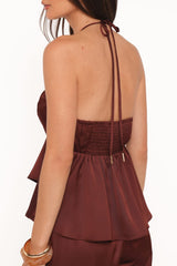 Vita Halter Top - Brown