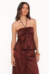 Vita Halter Top - Brown