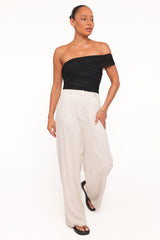 Zachary One Shoulder Top - Black